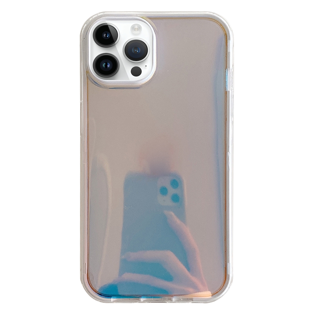 For iPhone 15 Pro Electroplated Aurora TPU + PC Phone Case(White) - Shopkiz.com