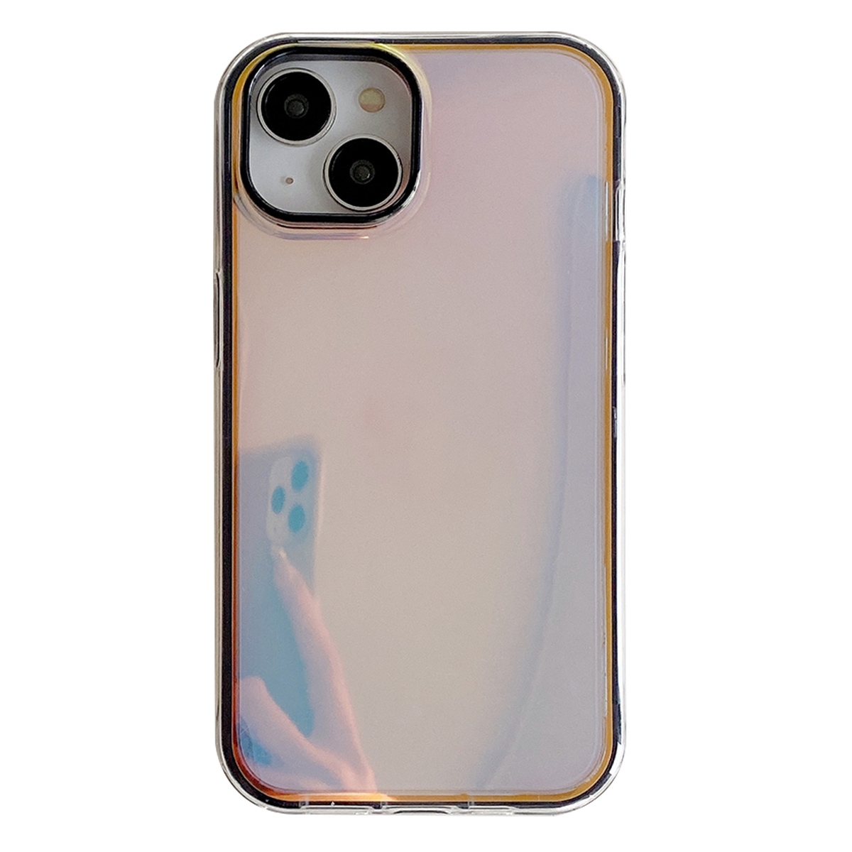 For iPhone 13 Electroplated Aurora TPU + PC Phone Case(Black) - Shopkiz.com