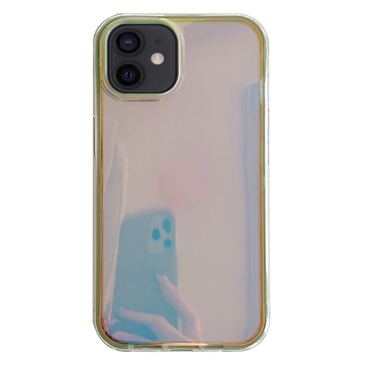 For iPhone 12 Electroplated Aurora TPU + PC Phone Case(Green) - Shopkiz.com