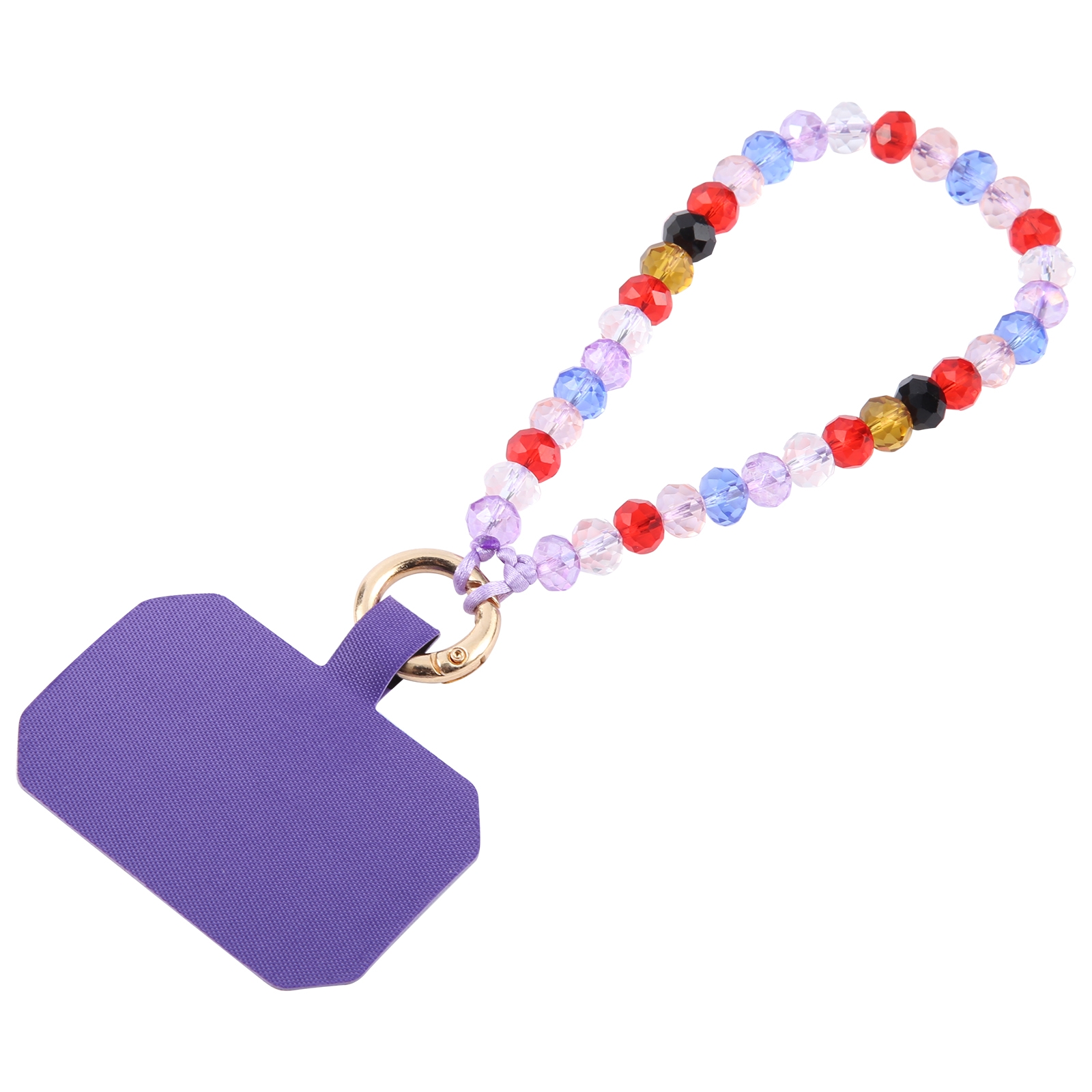 Mobile Phone Anti-lost Bead Chain Short Lanyard with Pad(Purple) - Shopkiz.com
