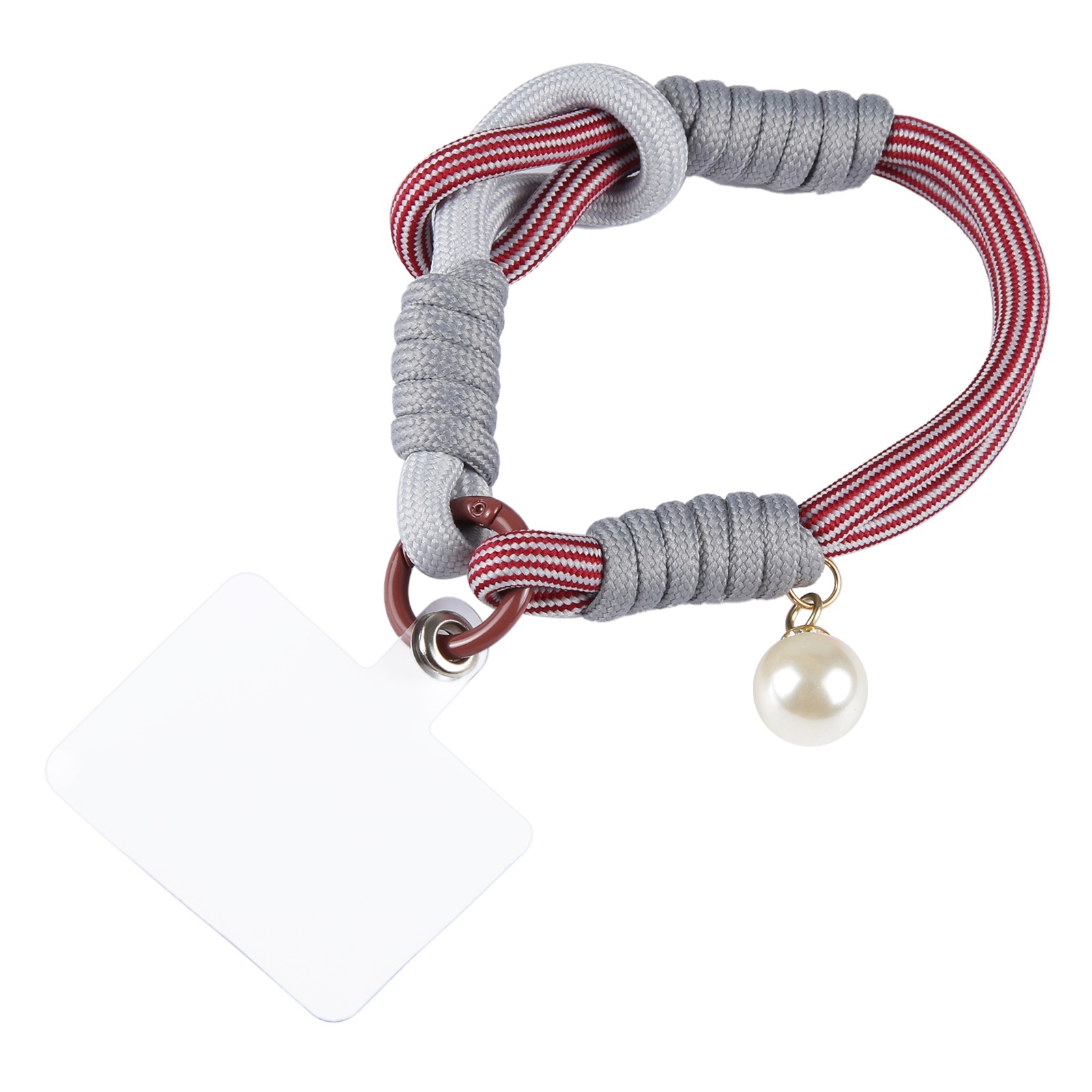 Pearl Splicing Round Twist Rope Short Lanyard(Red) - Shopkiz.com