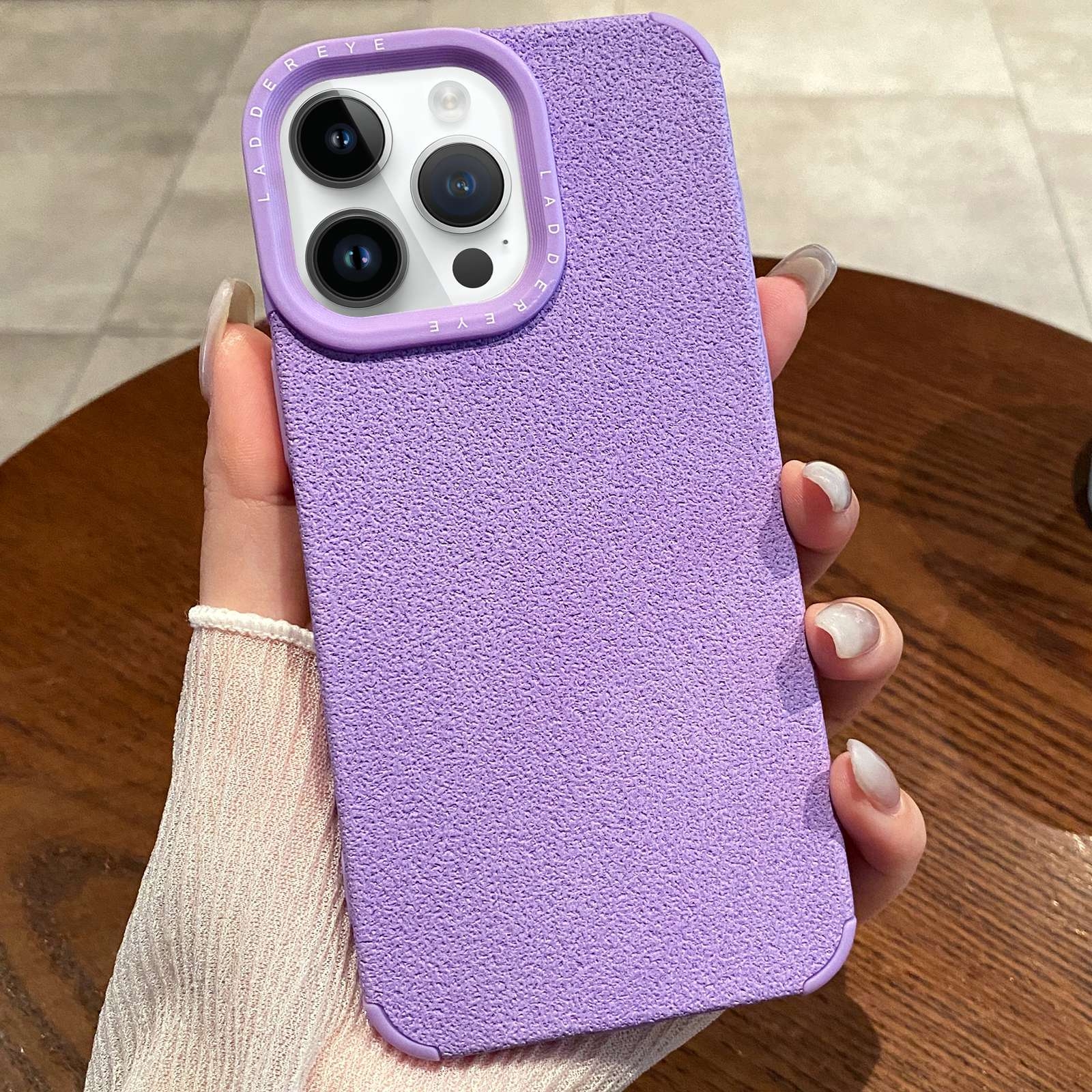 For iPhone 14 Pro Max Creative Lunar Craters TPU Full Coverage Shockproof Phone Case(Purple) - Shopkiz.com