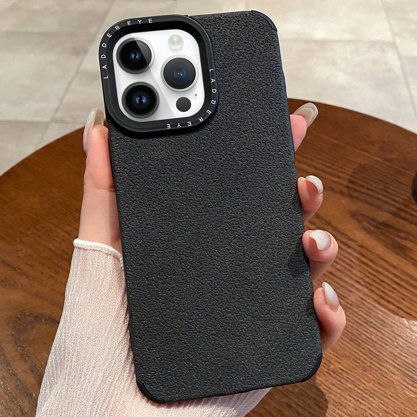 For iPhone 13 Pro Creative Lunar Craters TPU Full Coverage Shockproof Phone Case(Black) - Shopkiz.com