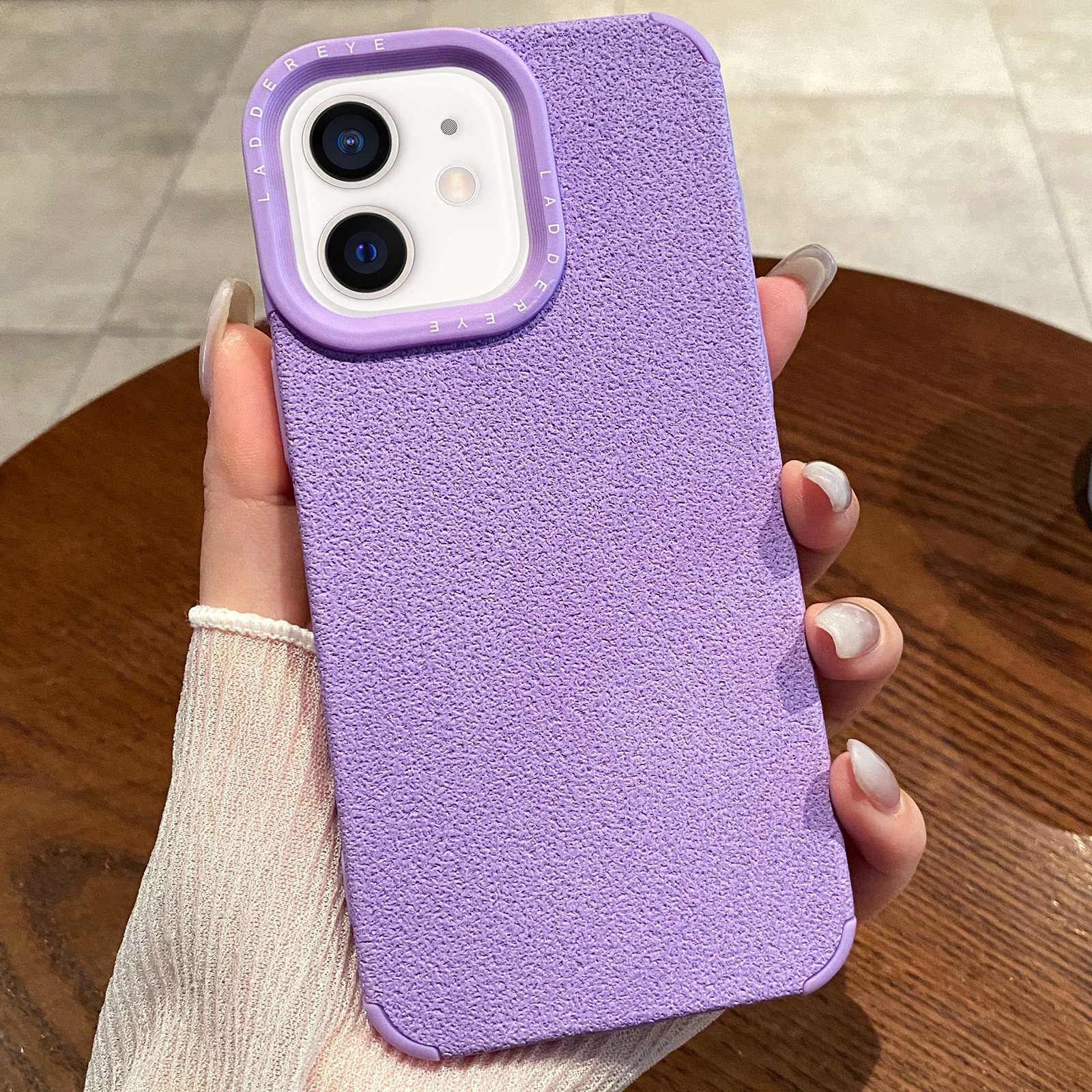For iPhone 12 Creative Lunar Craters TPU Full Coverage Shockproof Phone Case(Purple) - Shopkiz.com