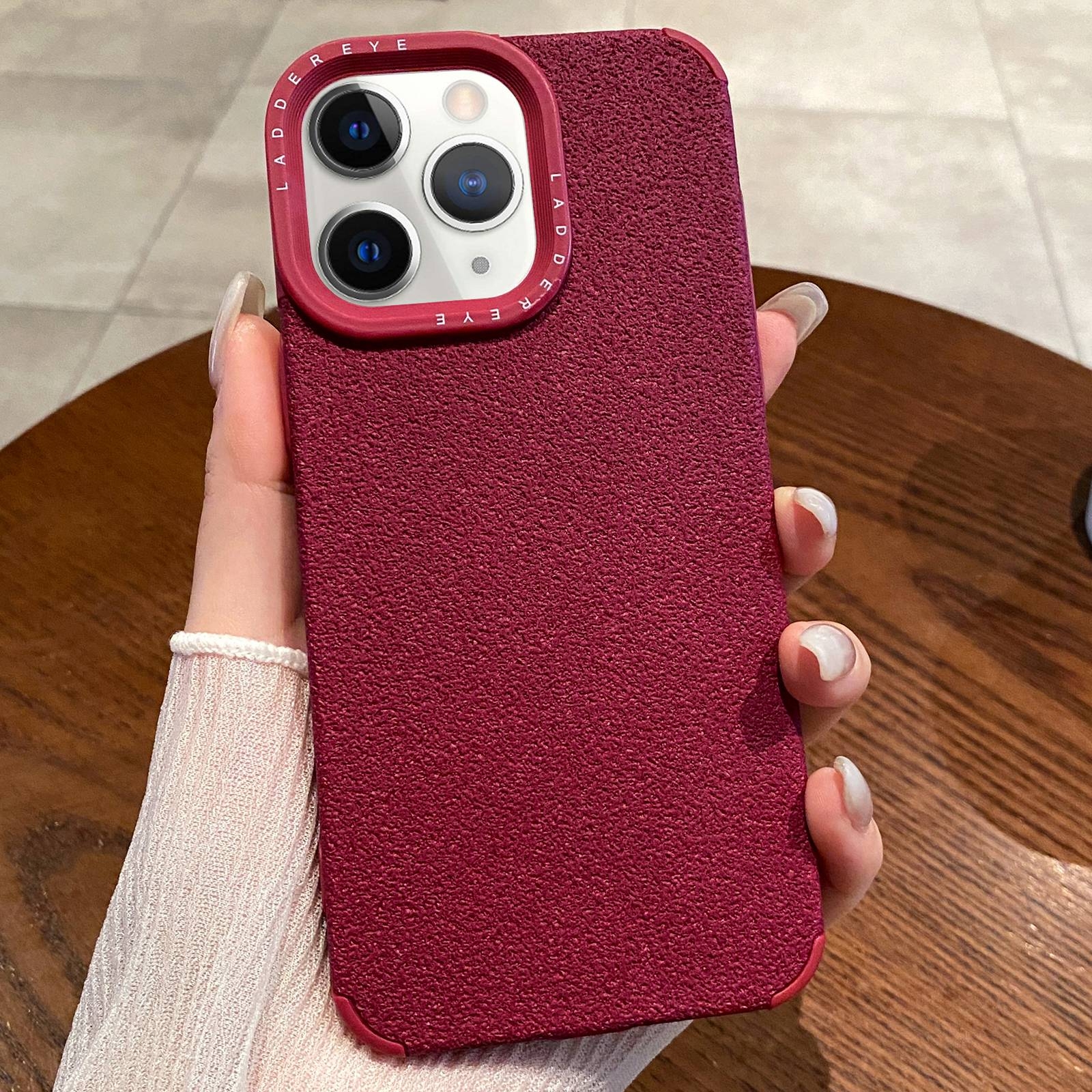 For iPhone 11 Pro Max Creative Lunar Craters TPU Full Coverage Shockproof Phone Case(Red) - Shopkiz.com