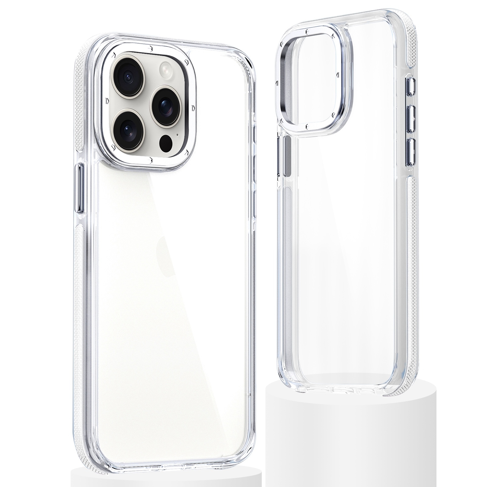 For iPhone 14 Pro Max Dual-Color Clear Acrylic Hybrid TPU Phone Case(Transparent) - Shopkiz.com