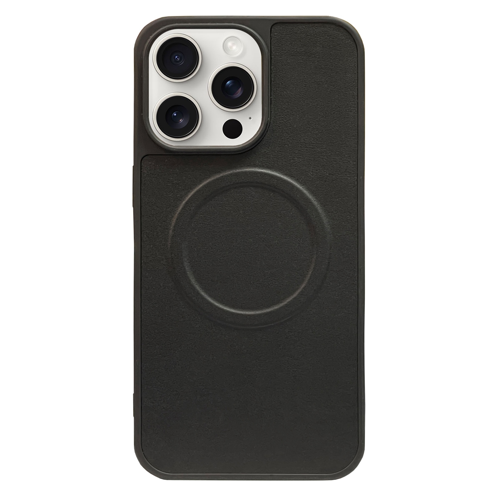 For iPhone 15 Pro 2 in 1 MagSafe Magnetic Silicone Leather Phone Case(Black) - Shopkiz.com