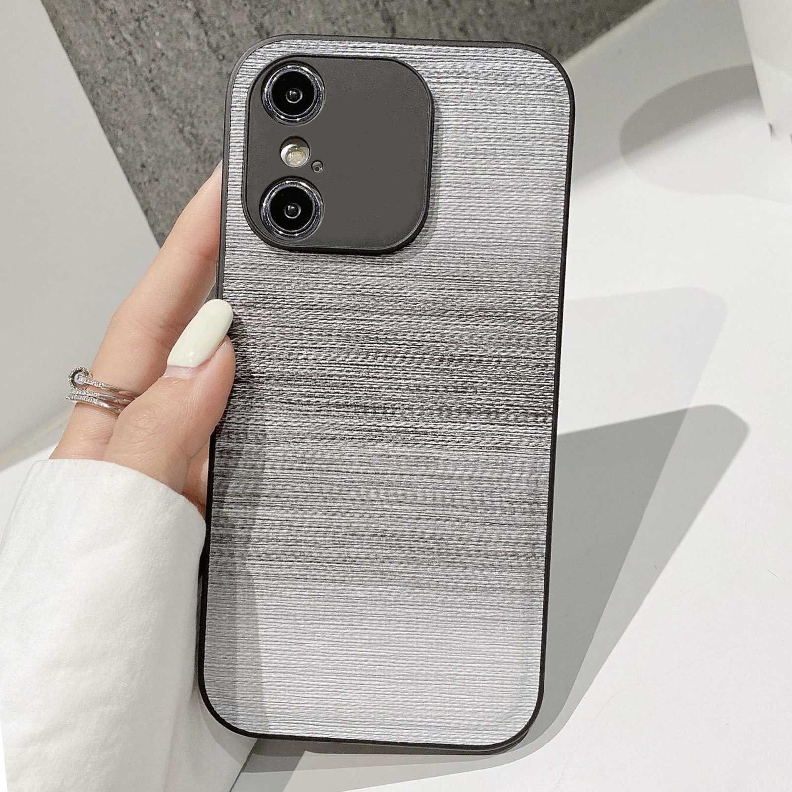 For iPhone XS Max PU Coated PC Hybrid TPU Phone Case(Gradient Black) - Shopkiz.com