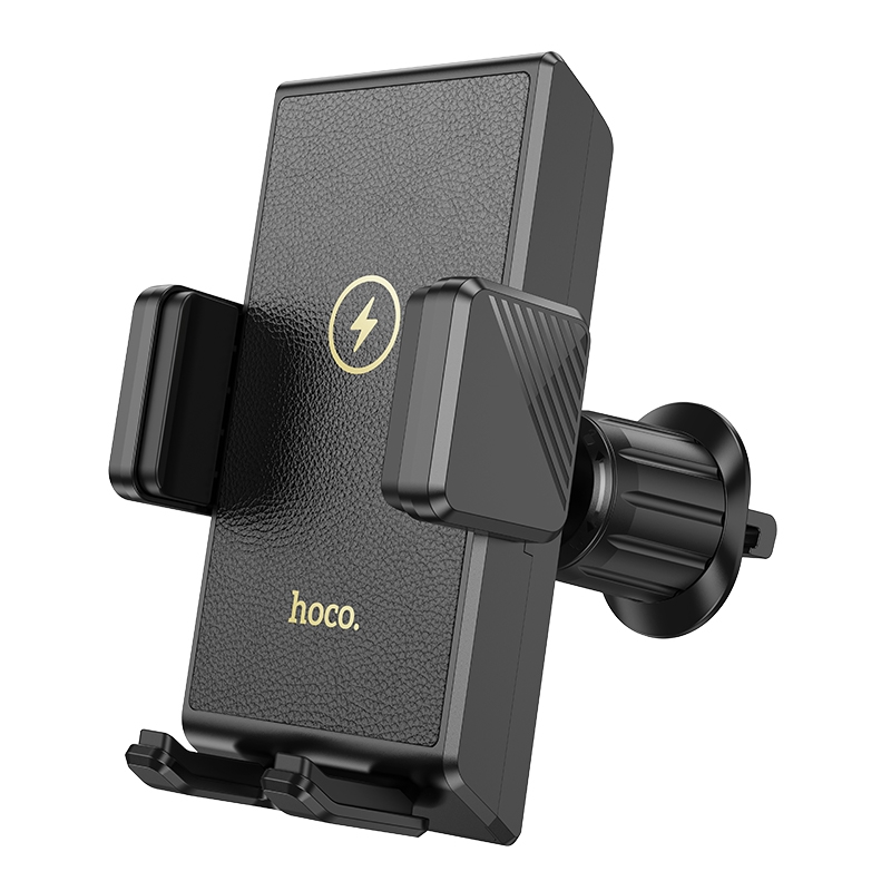hoco HW21 Precious Wireless Fast Charging Car Air Outlet Holder(Black) - Shopkiz.com