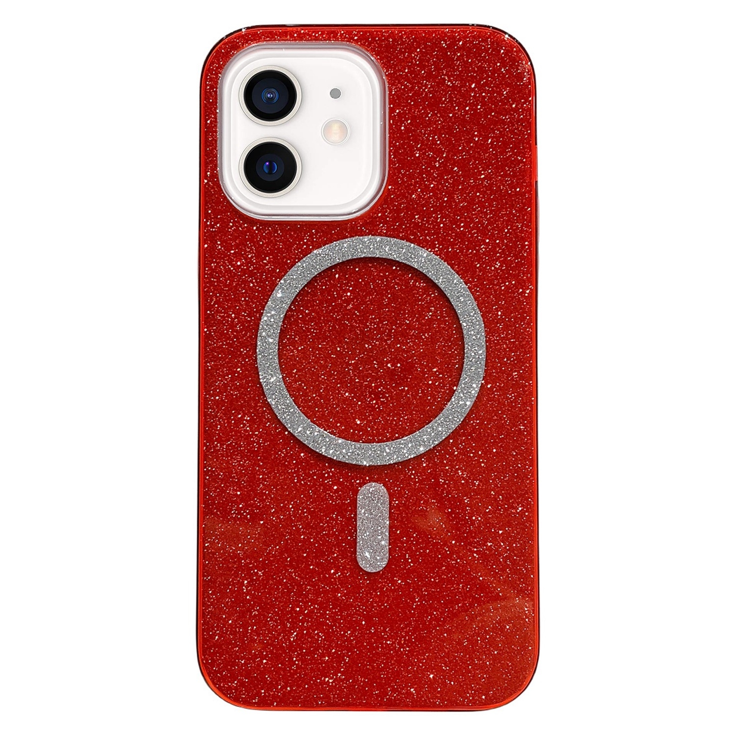 For iPhone 12 Glitter MagSafe Magnetic TPU Phone Case(Red) - Shopkiz.com
