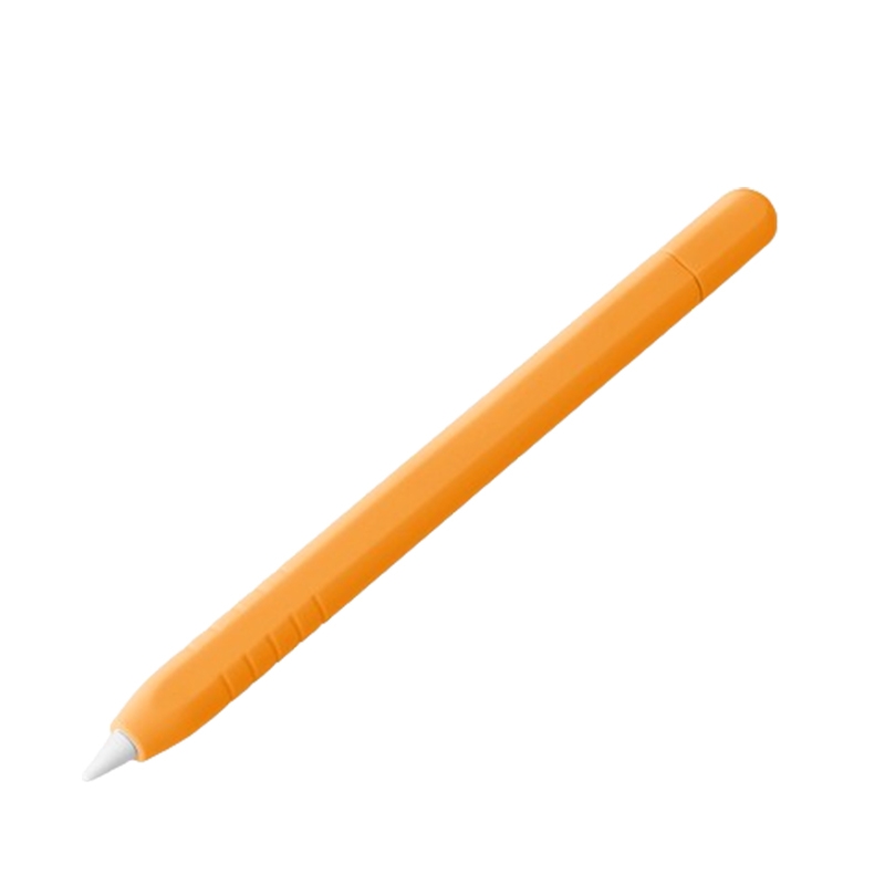 For Apple Pencil (USB-C) Solid Color Silicone Protective Case(Orange) - Shopkiz.com
