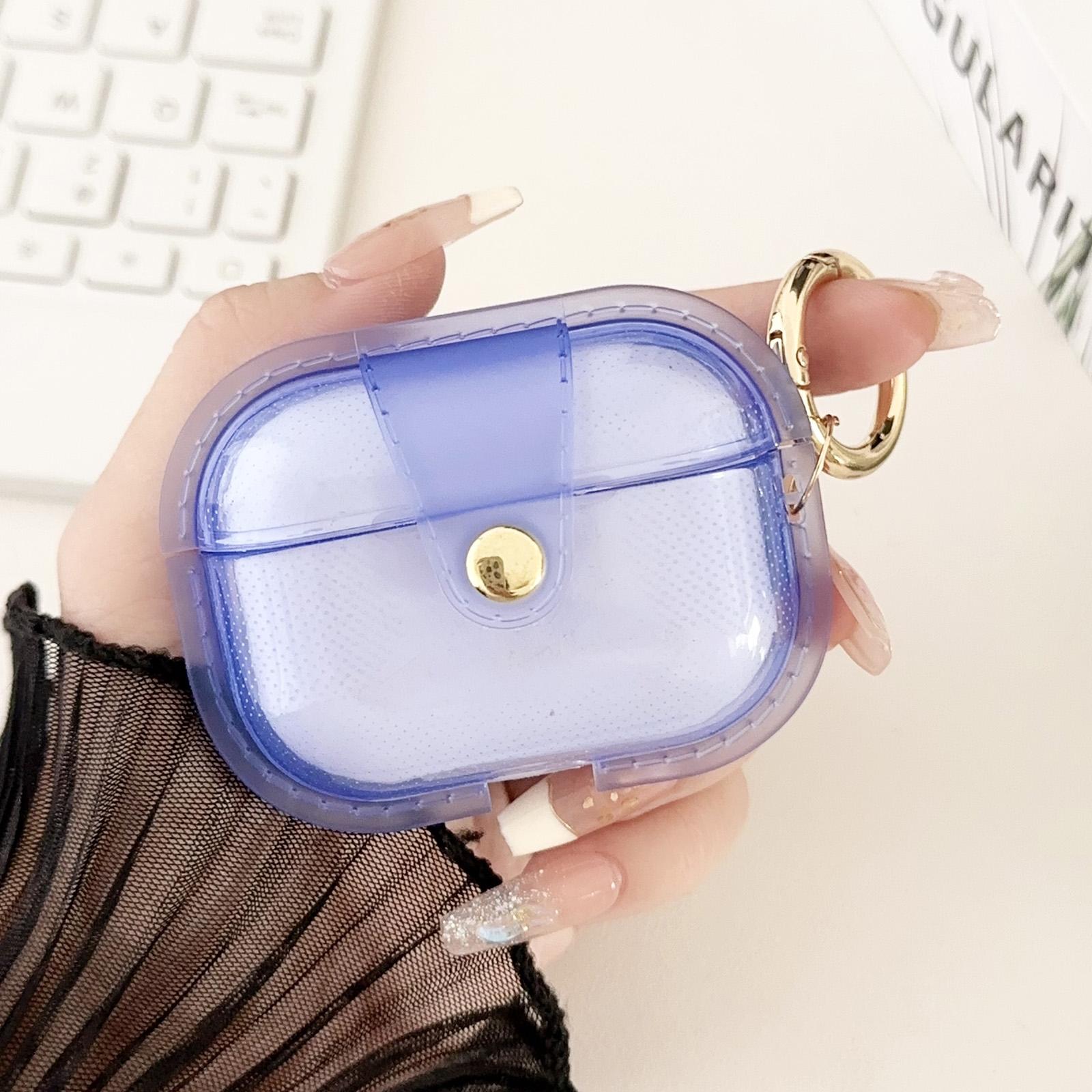 For AirPods Pro 3 Magnetic Clear Armor TPU TWS Earphone Cover(Blue) - Shopkiz.com