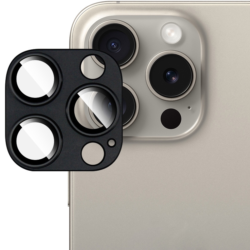 For iPhone 15 Pro Max / 15 Pro IMAK Metal Armor Premium Camera Protector Film(Black) - Shopkiz.com
