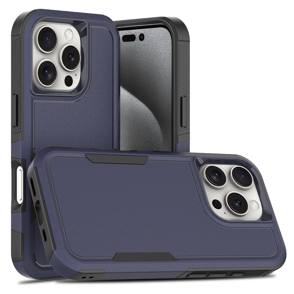 For iPhone 16 Pro 2 in 1 PC + TPU Phone Case(Dark Blue) - Shopkiz.com