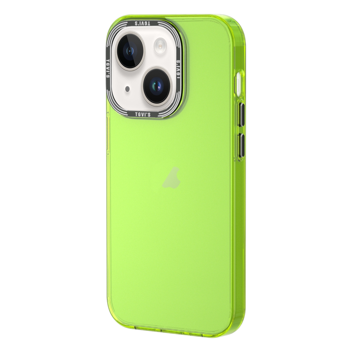 For iPhone 14 Plus TGVIS Grace Series Transparent Color Phone Case(Fluorescent Green) - Shopkiz.com