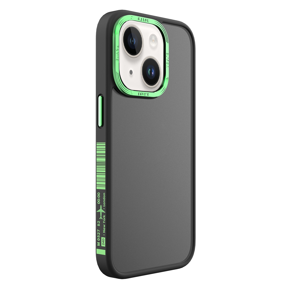 For iPhone 14 TGVIS Vibrant Series Fashion Frame Phone Case(Black) - Shopkiz.com