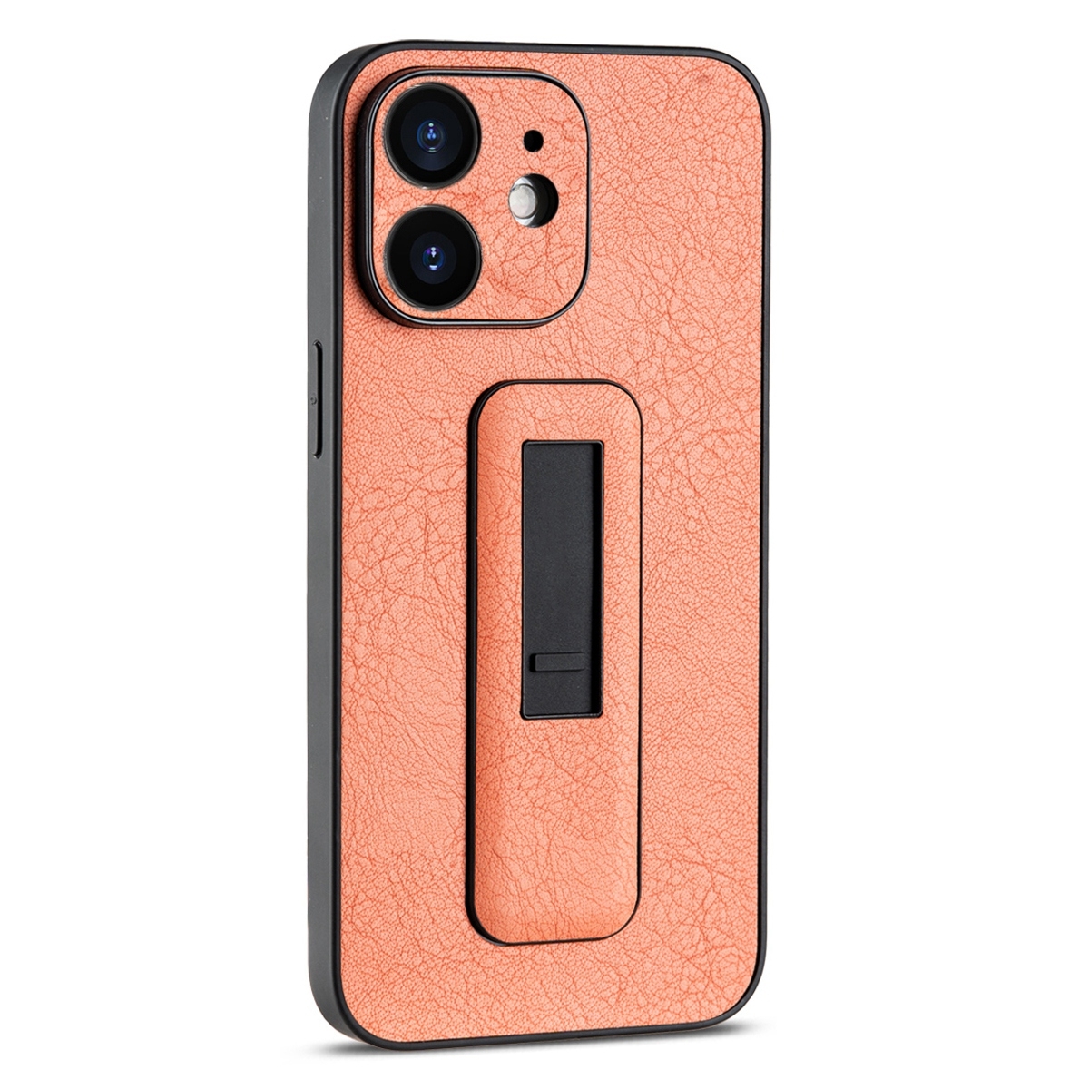 For iPhone 11 PU Leather Push-pull Bracket Shockproof Phone Case(Orange) - Shopkiz.com