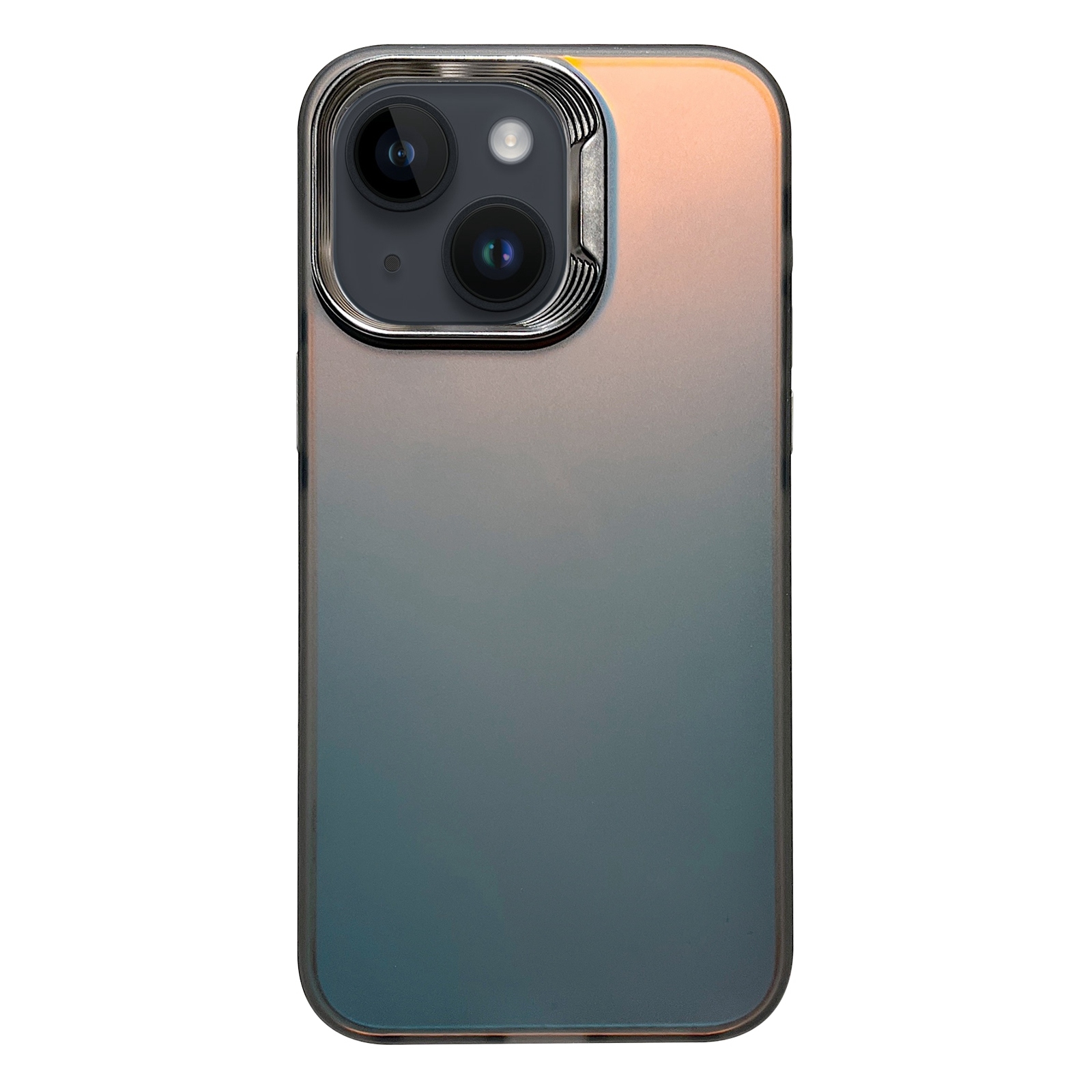 For iPhone 14 / 13 Laser Gradient Color PC + TPU Phone Case(Dazzle Black) - Shopkiz.com