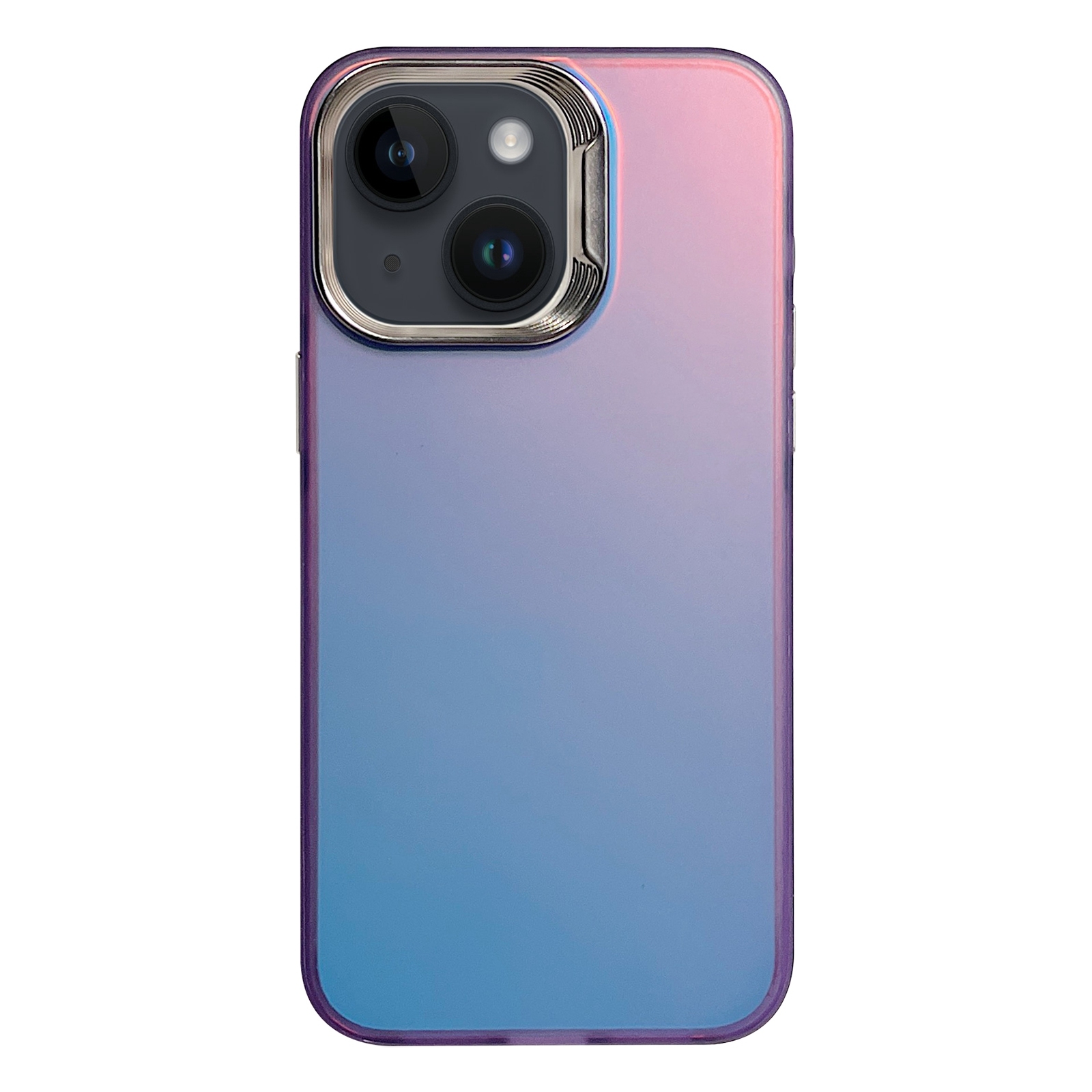 For iPhone 14 / 13 Laser Gradient Color PC + TPU Phone Case(Dazzle Purple) - Shopkiz.com