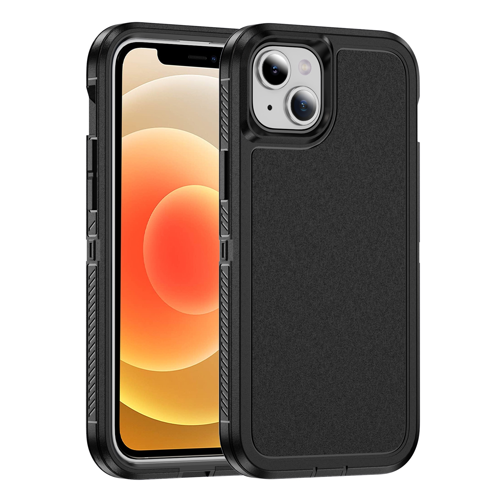 For iPhone 12 Guard Frosted Double Layer Phone Case(Black) - Shopkiz.com