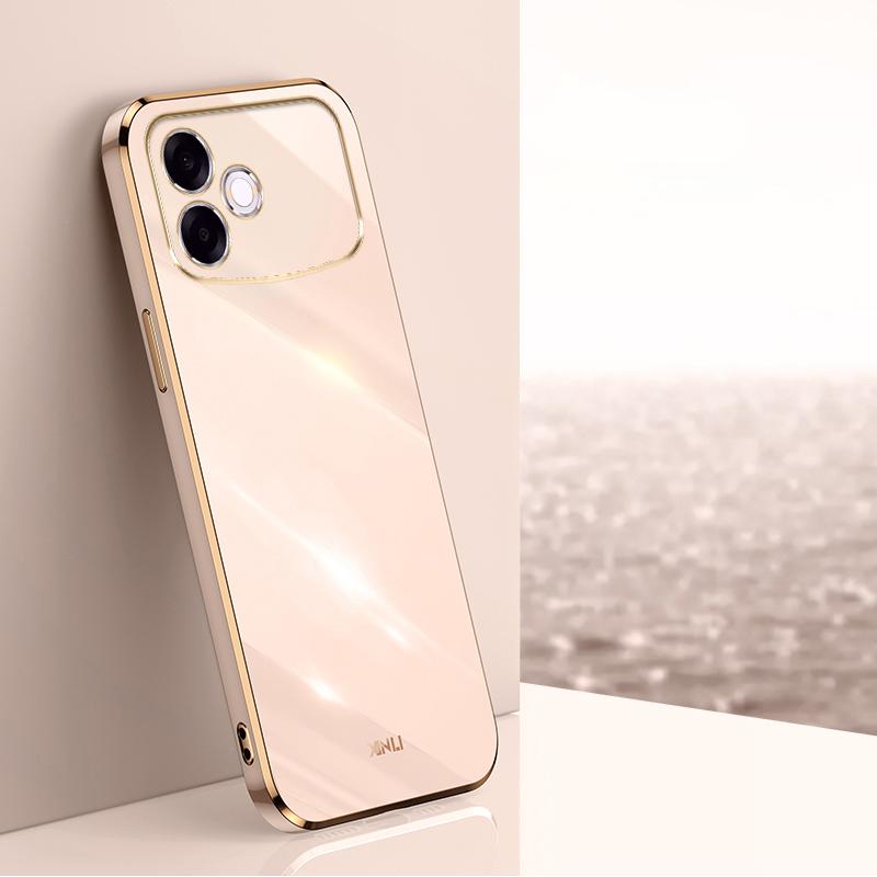 For OPPO A6s Pro 4G XINLI Straight Edge 6D Electroplate TPU Phone Case(Pink) - Shopkiz.com