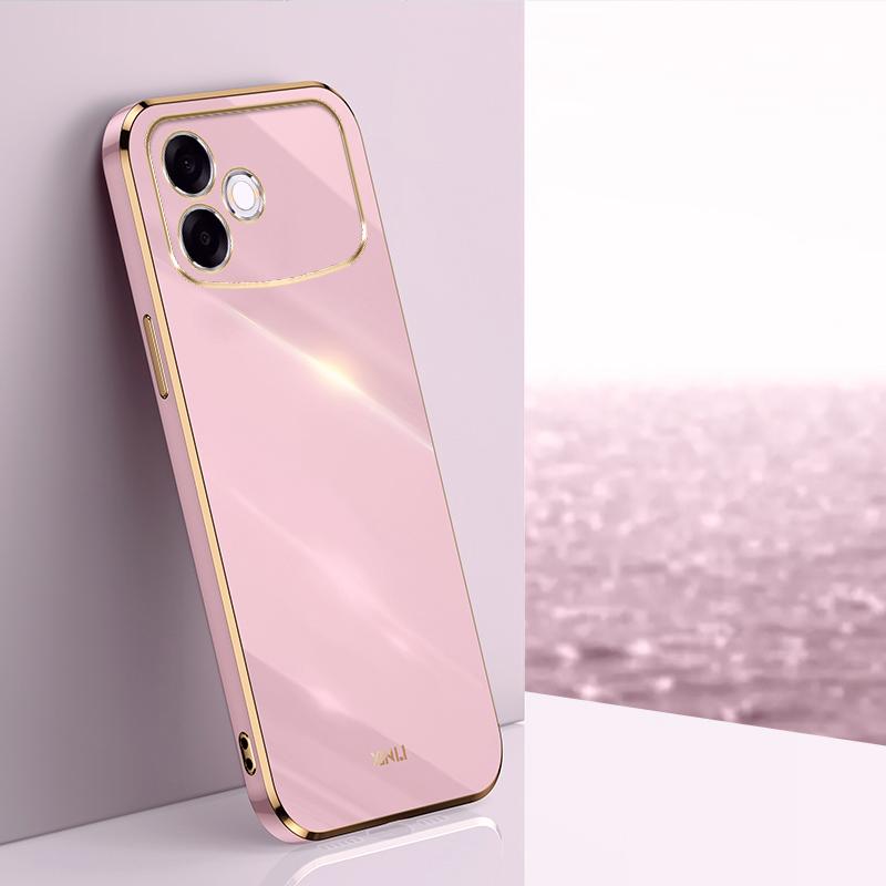 For OPPO A6s Pro 4G XINLI Straight Edge 6D Electroplate TPU Phone Case(Cherry Purple) - Shopkiz.com