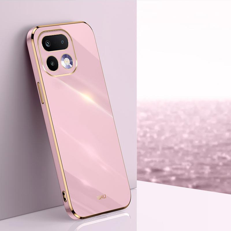 For Realme 16 Pro 5G XINLI Straight Edge 6D Electroplate TPU Phone Case(Cherry Purple) - Shopkiz.com