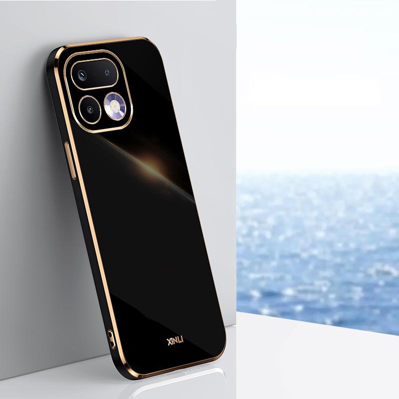 For Realme 16 Pro 5G XINLI Straight Edge 6D Electroplate TPU Phone Case(Black) - Shopkiz.com