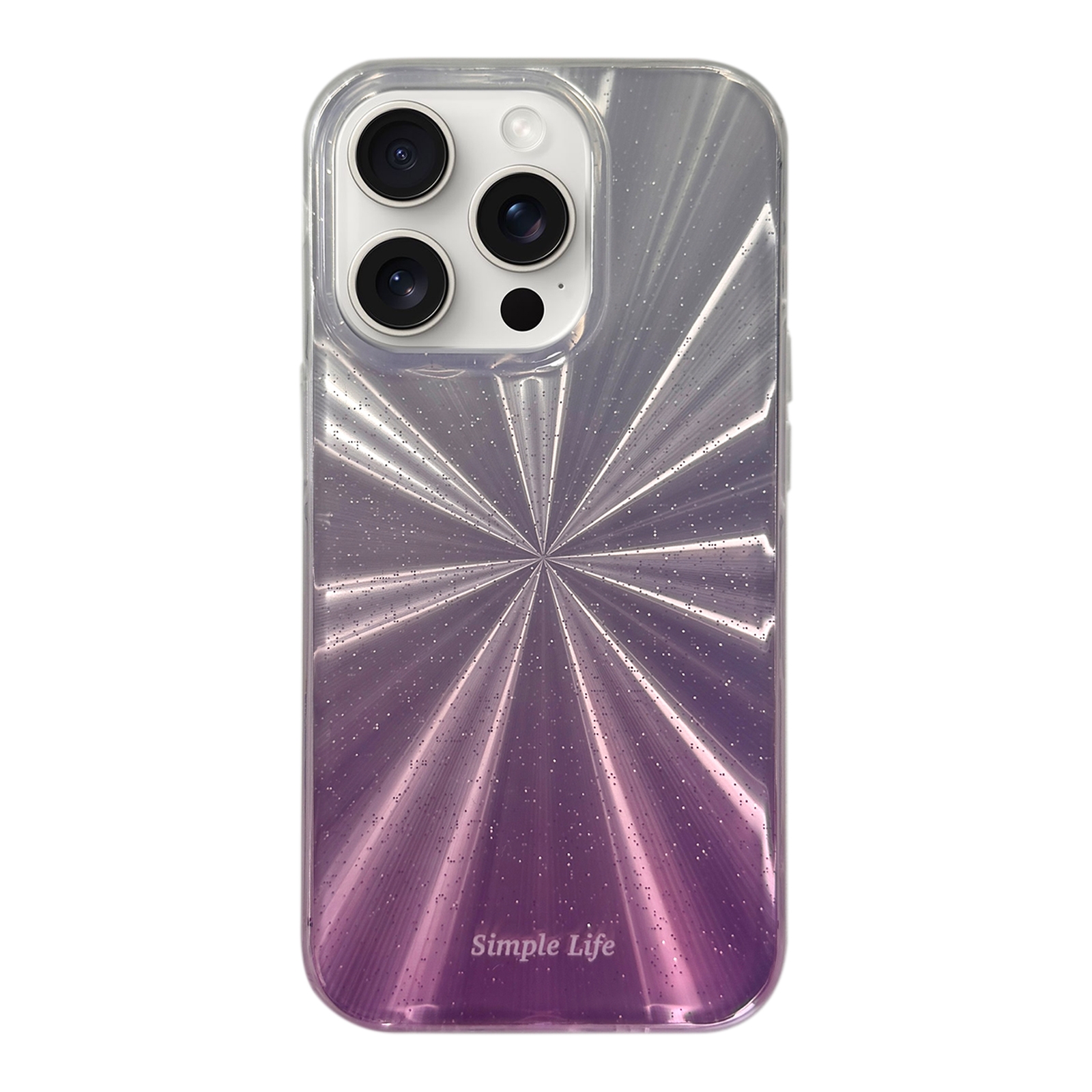 For iPhone 13 Pro Max Fireworks Pattern Double-layer Acrylic+TPU Shockproof Phone Case(Purple) - Shopkiz.com