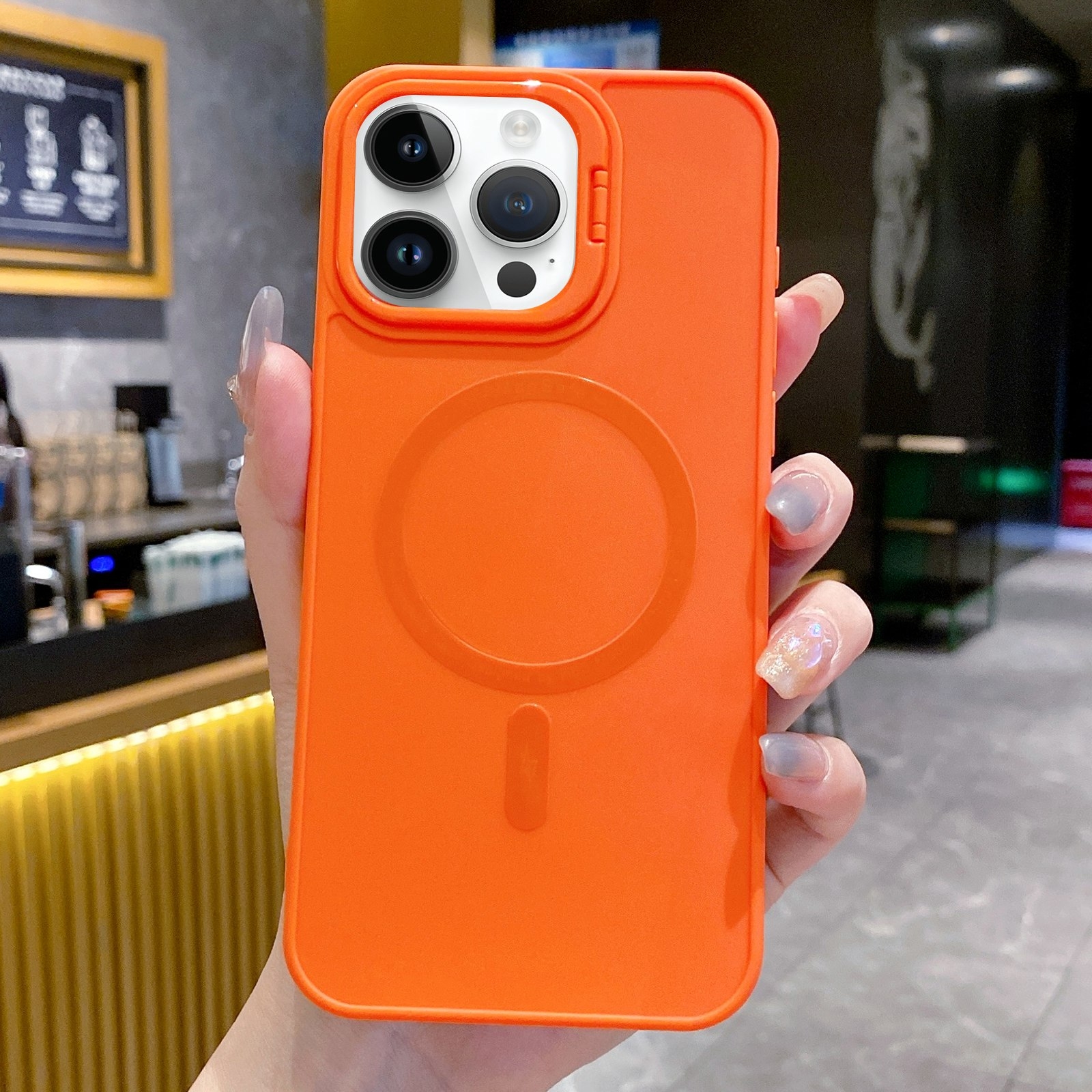 For iPhone 15 Pro Max All-inclusive Magsafe TPU Phone Case(Orange) - Shopkiz.com