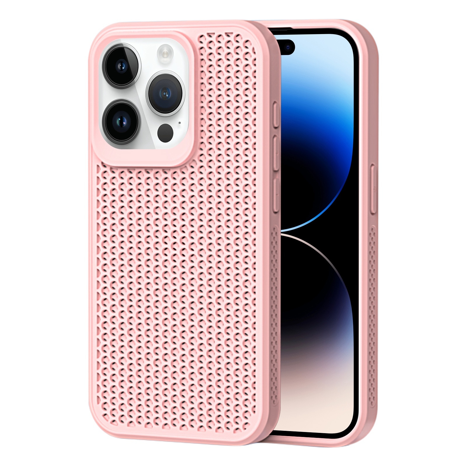 For iPhone 14 Pro Heat Dissipation Phone Case(Pink) - Shopkiz.com