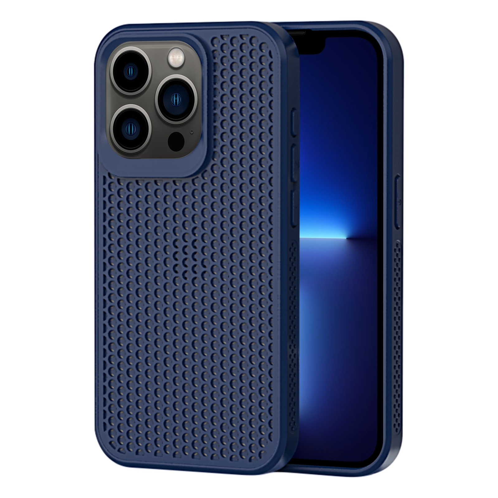 For iPhone 13 Pro Heat Dissipation Phone Case(Dark Blue) - Shopkiz.com