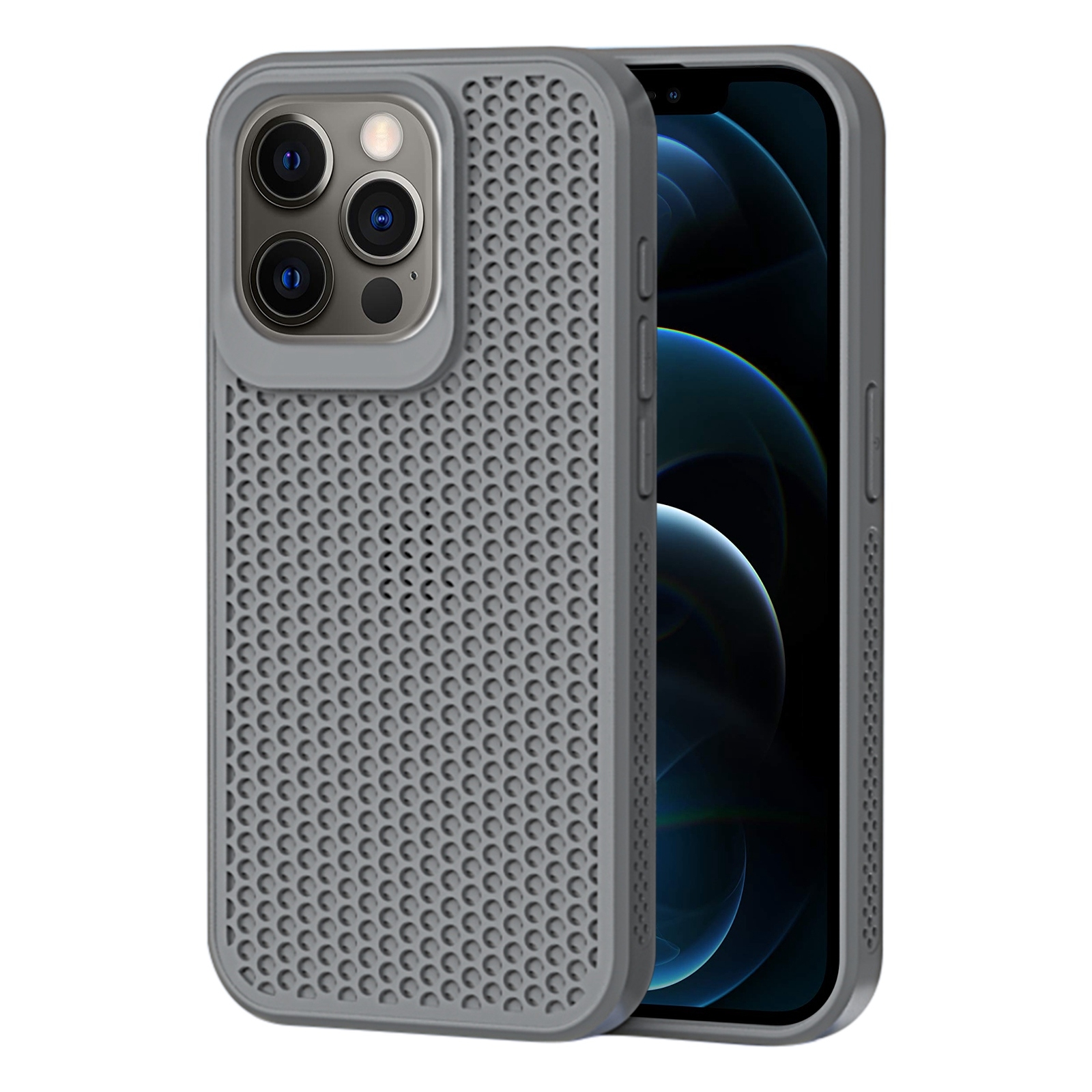 For iPhone 12 Pro Heat Dissipation Phone Case(Grey) - Shopkiz.com