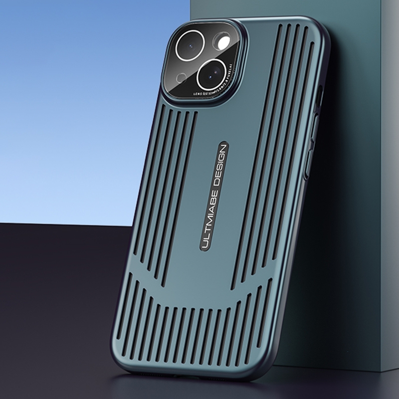 For iPhone 15 Ice Sense Heat Dissipation Electroplating Frosted Phone Case(Dark Blue) - Shopkiz.com