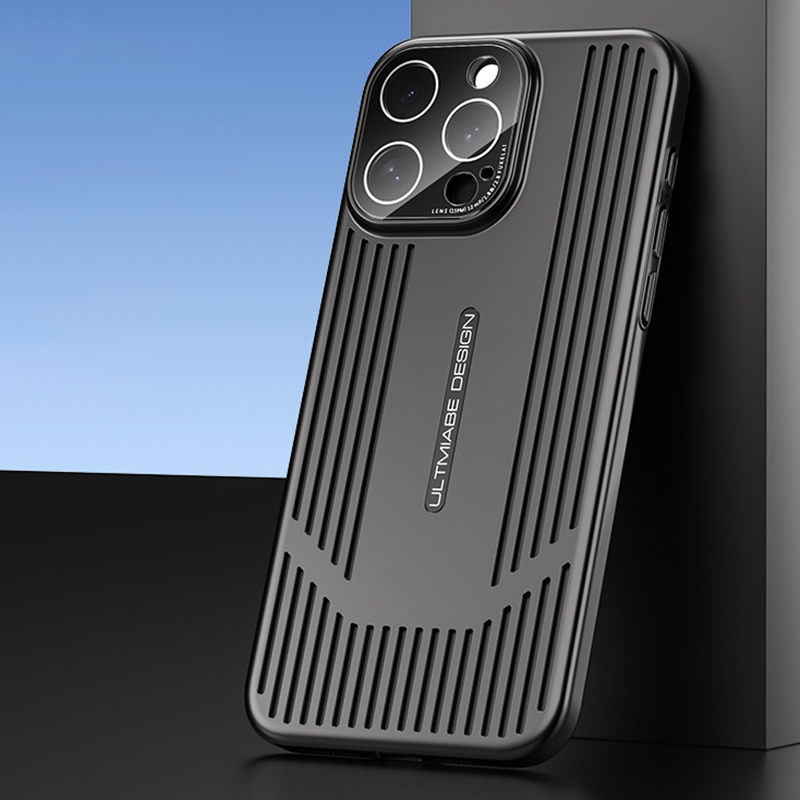 For iPhone 14 Pro Max Ice Sense Heat Dissipation Electroplating Frosted Phone Case(Black) - Shopkiz.com