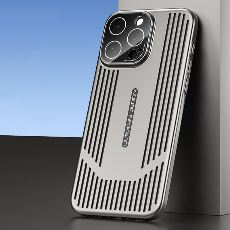 For iPhone 14 Pro Max Ice Sense Heat Dissipation Electroplating Frosted Phone Case(Grey) - Shopkiz.com
