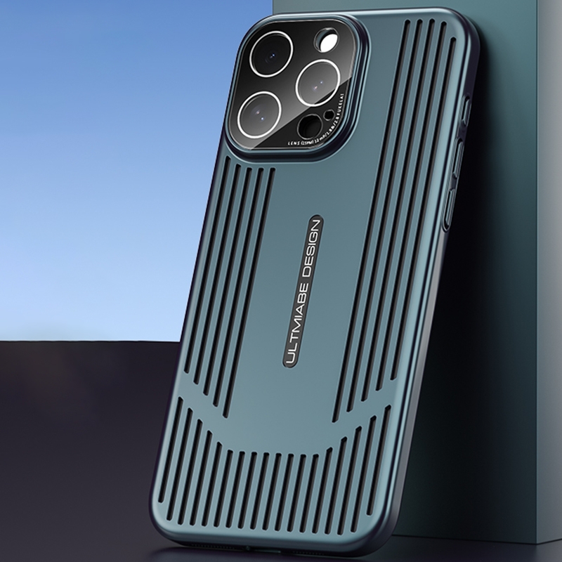 For iPhone 13 Pro Max Ice Sense Heat Dissipation Electroplating Frosted Phone Case(Dark Blue) - Shopkiz.com
