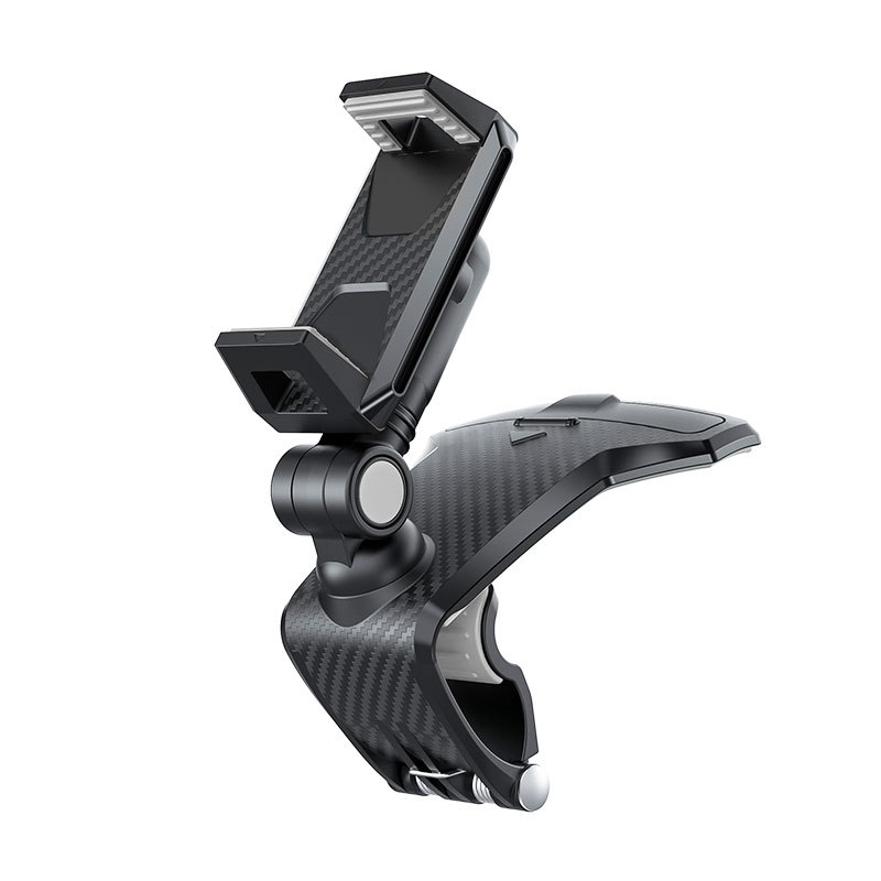 Car Dashboard Anti-slip Buckle Type Phone Holder with number plate(Black Grey) - Shopkiz.com