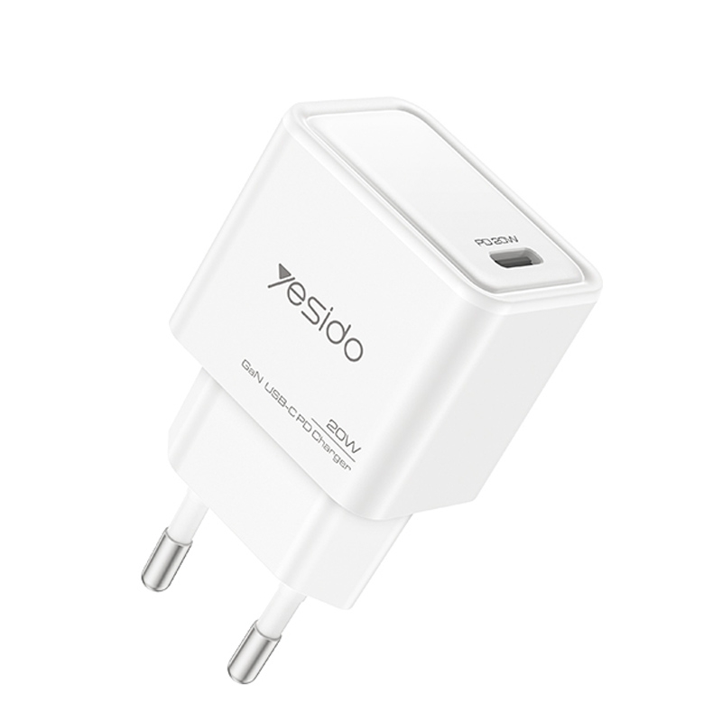 Yesido YC60 PD20W Single Port Type-C GaN Charger, EU Plug - Shopkiz.com