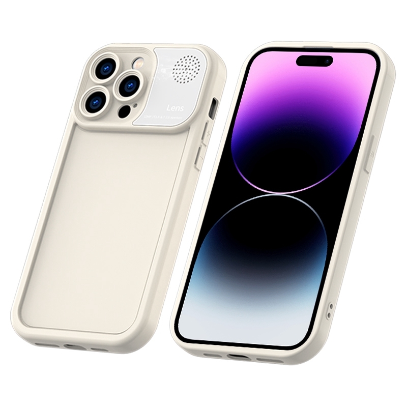 For iPhone 14 Pro Max Aromatherapy Liquid Silicone Phone Case(Beige) - Shopkiz.com