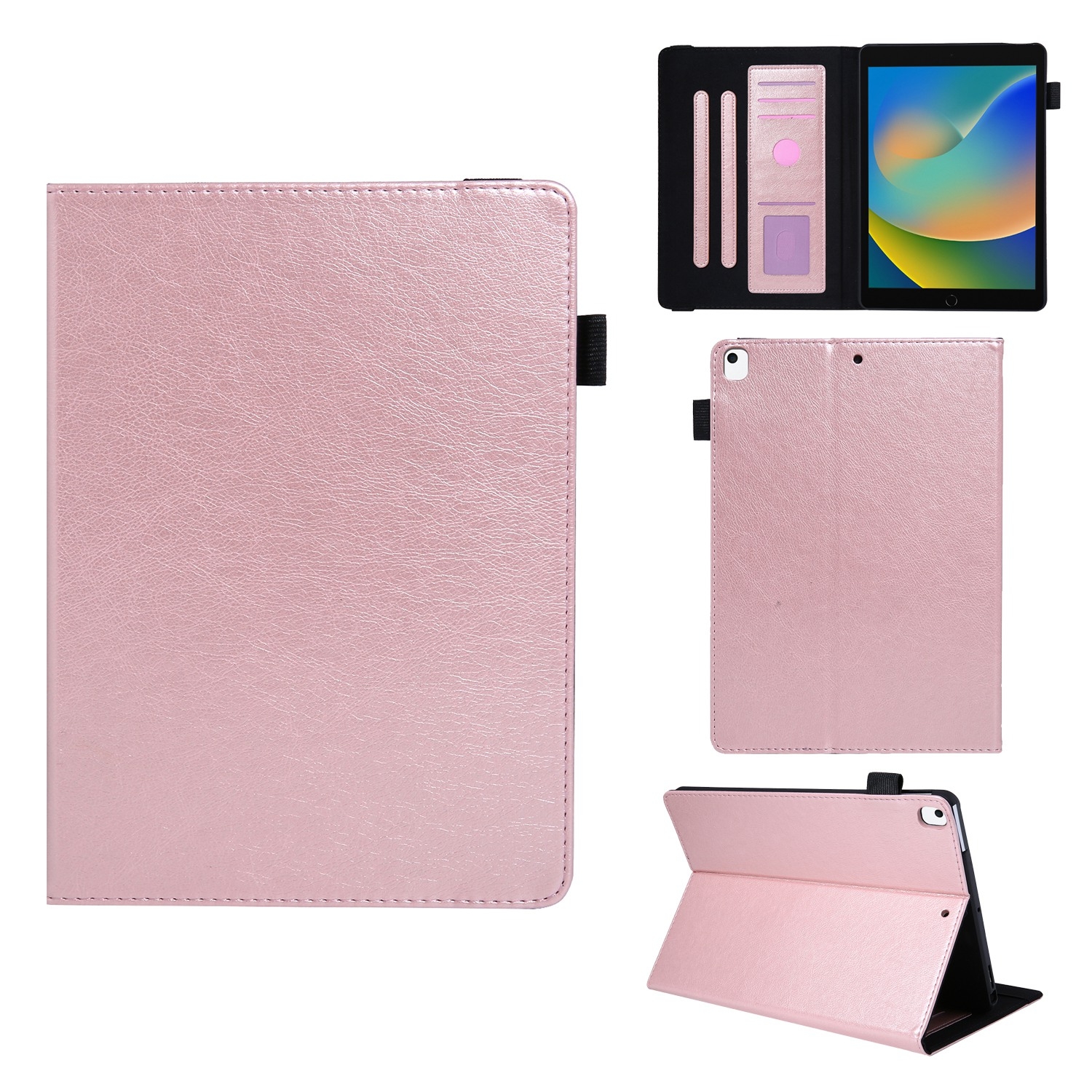 For iPad 10.2 2021 / 2020 / 10.5 Extraordinary Series Smart Leather Tablet Case(Rose Gold) - Shopkiz.com