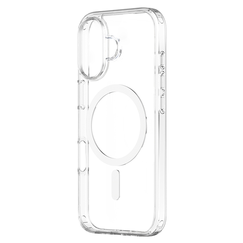 For iPhone 16 Plus ZGA Magsafe Clear PC Hybrid TPU Phone Case(Transparent) - Shopkiz.com