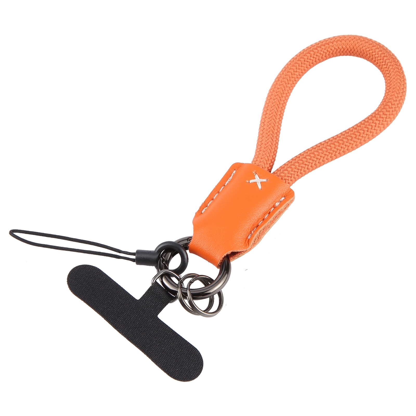 Keychain Pure Color Mobile Phone Anti-lost Short Lanyard(Orange) - Shopkiz.com