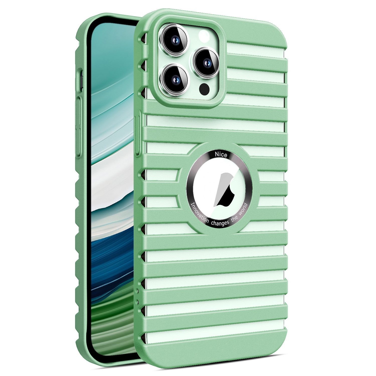 For iPhone 11 Pro Max Hollow Heat Dissipation MagSafe Magnetic PC Phone Case(Green) - Shopkiz.com