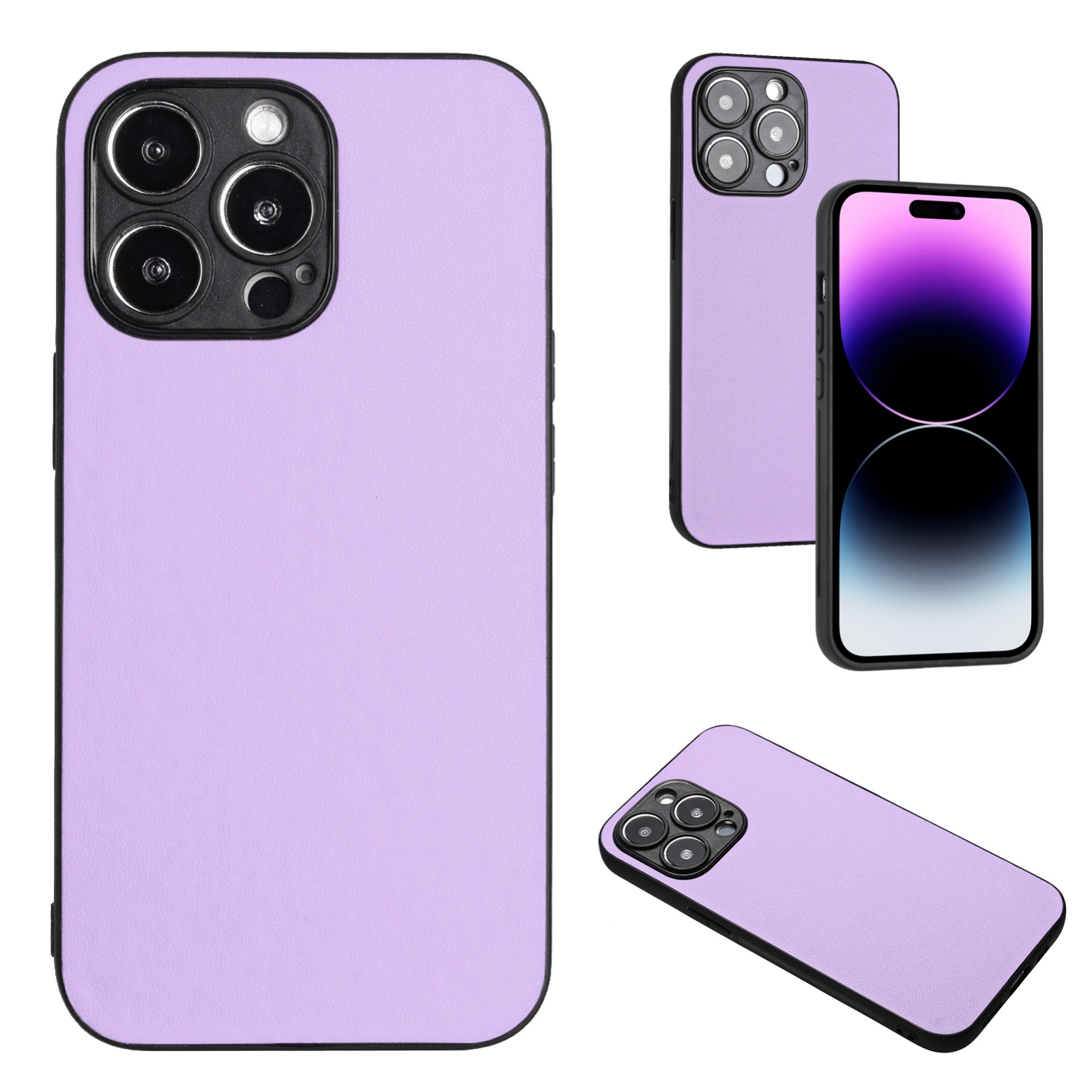 For iPhone 13 Pro R20 Leather Pattern Phone Single Case(Purple) - Shopkiz.com