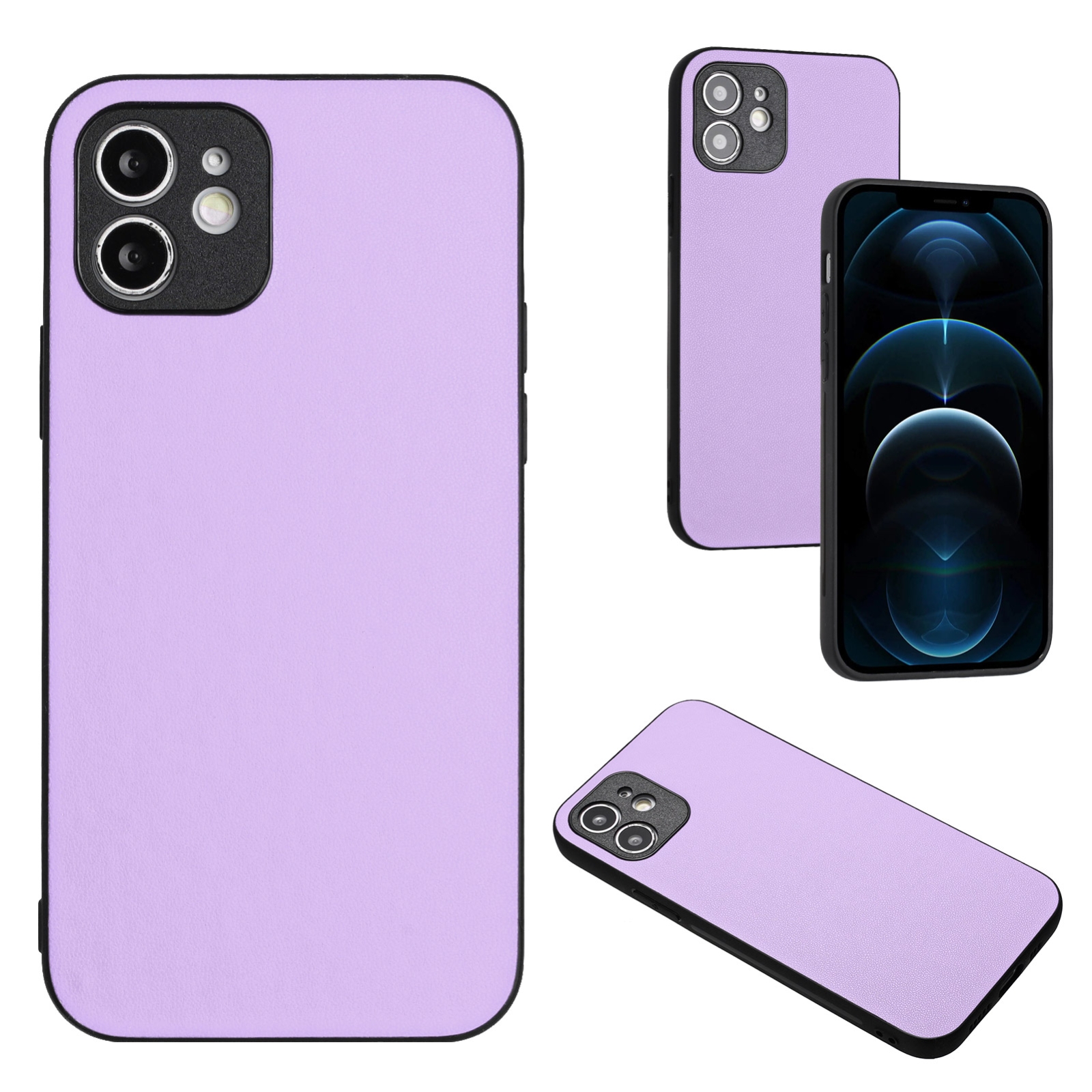 For iPhone 12 mini R20 Leather Pattern Phone Single Case(Purple) - Shopkiz.com
