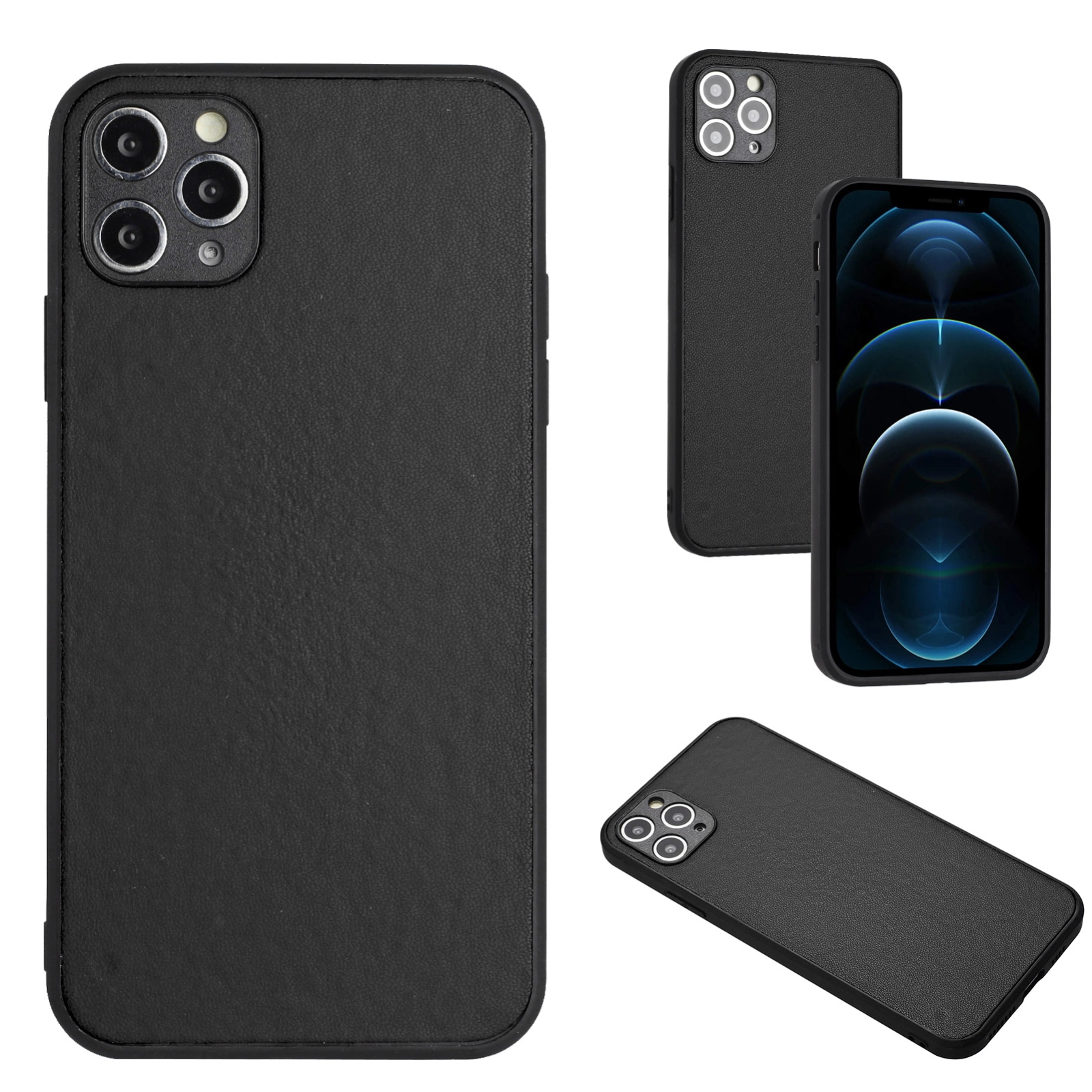 For iPhone 11 Pro Max R20 Leather Pattern Phone Single Case(Black) - Shopkiz.com
