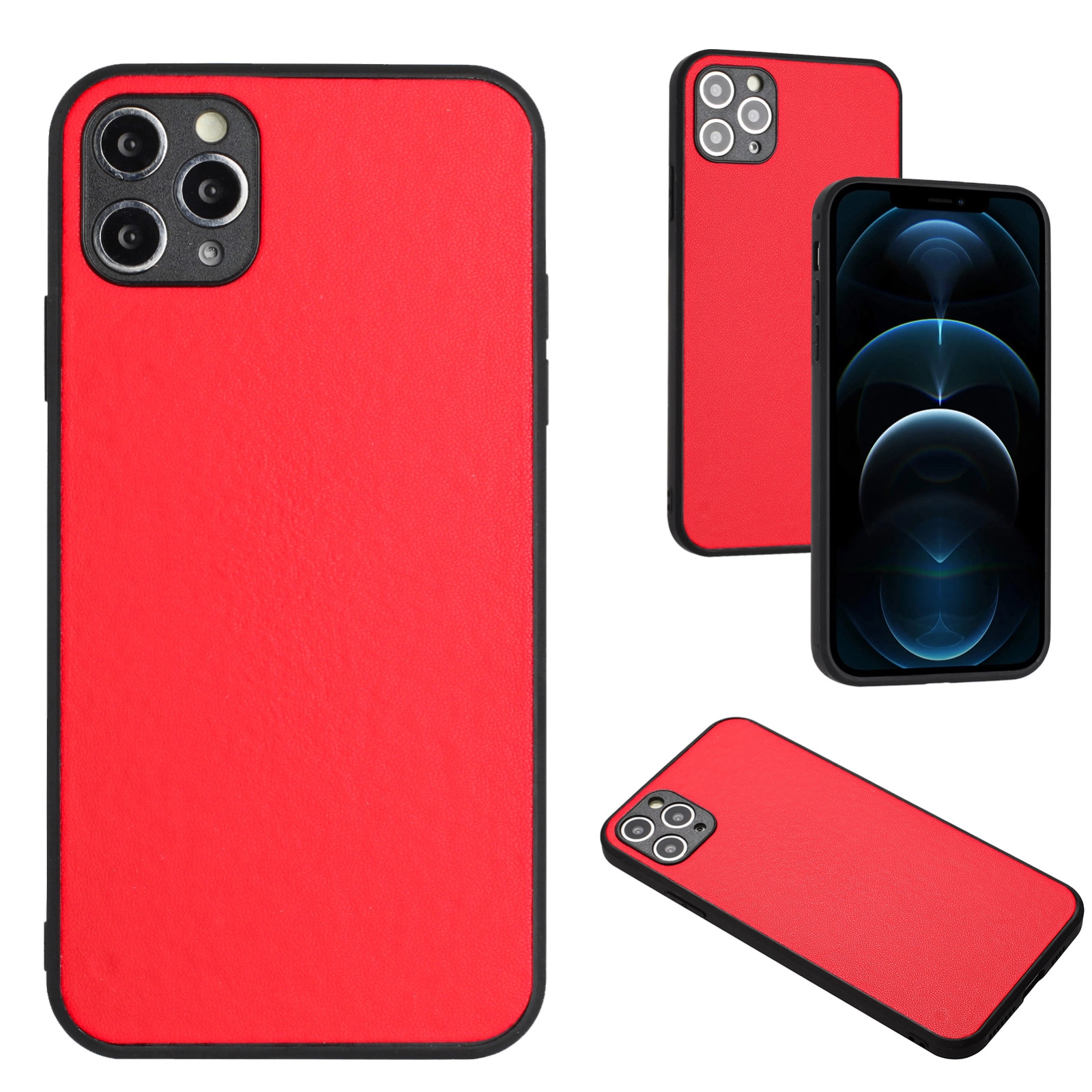 For iPhone 11 Pro Max R20 Leather Pattern Phone Single Case(Red) - Shopkiz.com