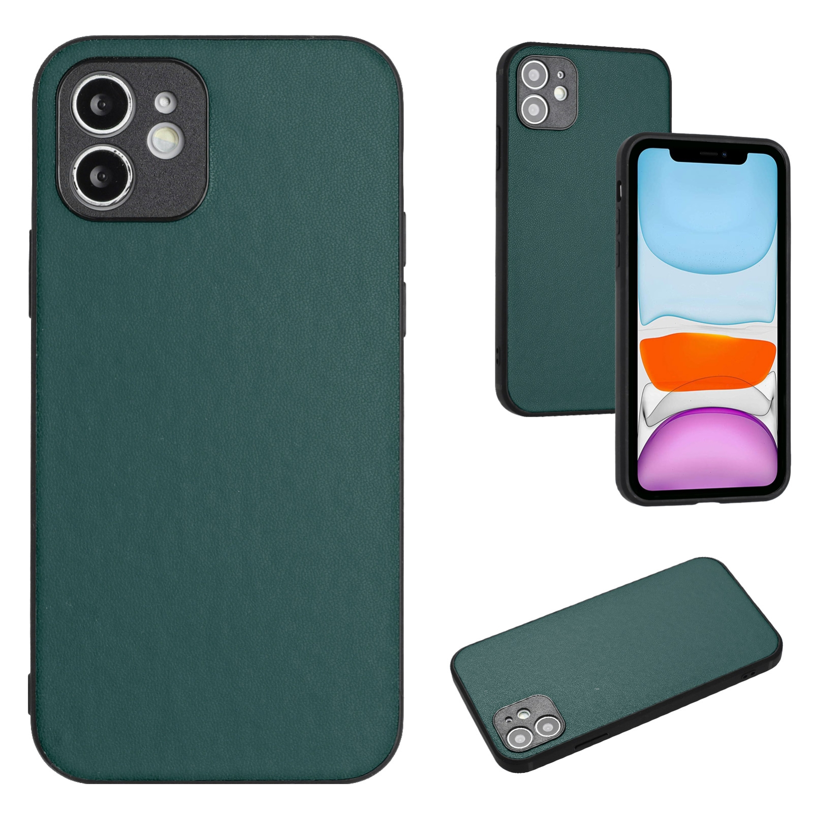 For iPhone 11 R20 Leather Pattern Phone Single Case(Green) - Shopkiz.com