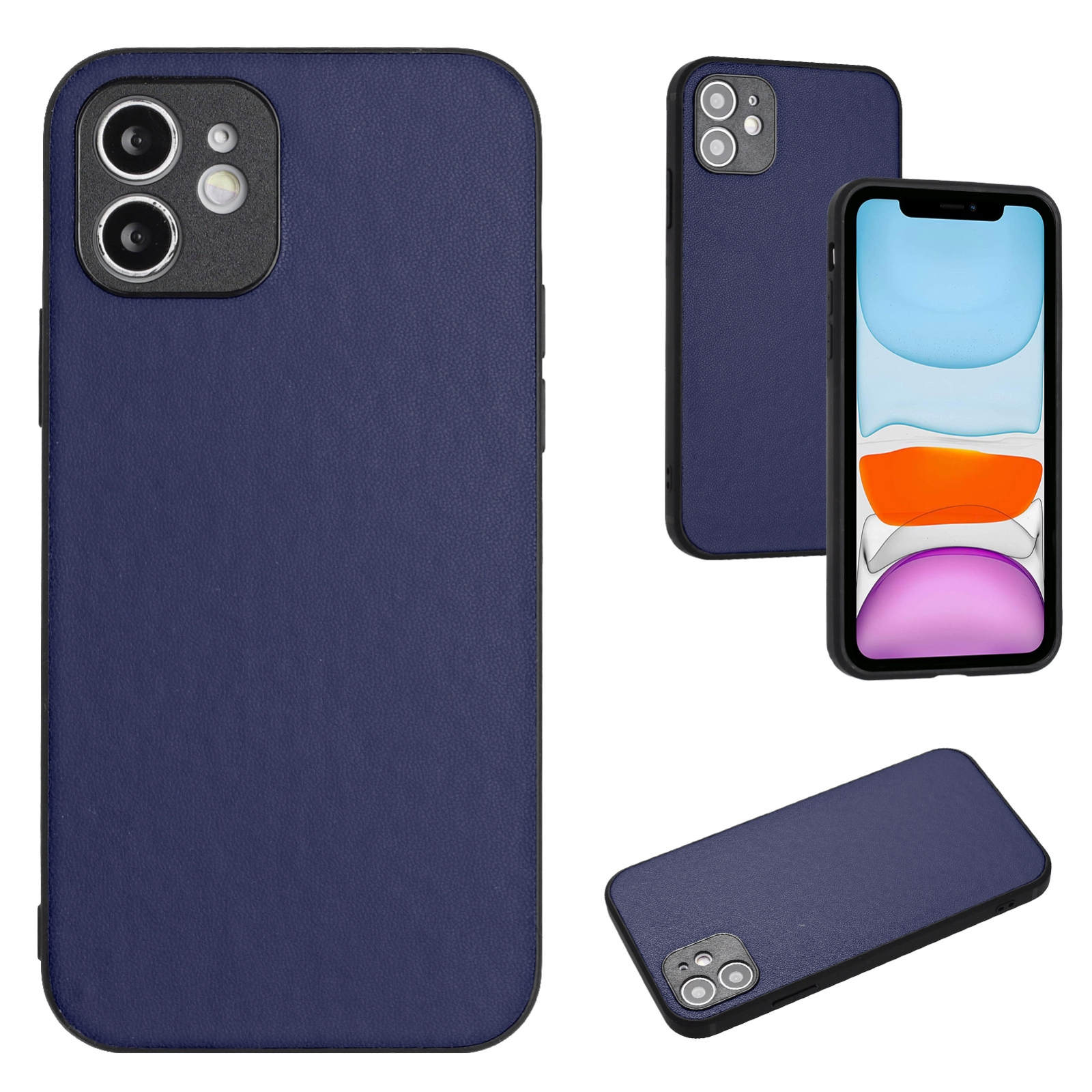 For iPhone 11 R20 Leather Pattern Phone Single Case(Blue) - Shopkiz.com